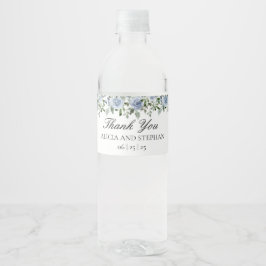 Dusty Blue Wedding Water Bottle Labels Wasserflaschenetikett