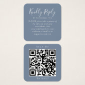Dusty Blue Wedding Website QR Code UAWG (Vorne & Hinten)