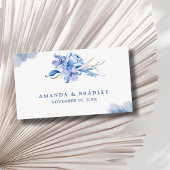 Dusty Blue Wedding Website & QR Code Wedding RSVP Begleitkarte