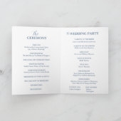 Dusty Blue Wedding Wildblume Programm (Innenseite)