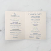 Dusty Blue Wedding Wildblume Programm (Innenseite)
