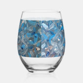Dusty Blue Weinglas Ohne Stiel (Links)