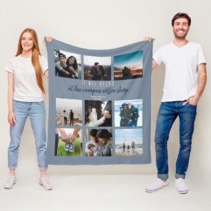 Dusty Blue Where it All Beginner Romantic Liebe St Fleecedecke