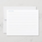 Dusty Blue Whimsical Bridal Shower Recipe Card (Rückseite)