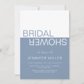 Dusty blue whimsical colorblock bridal shower einladung (Vorderseite)