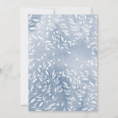 Dusty Blue White Blume Garden Wedding Einladung (Rückseite)