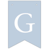 Dusty Blue White Cross Boy Taufe Taufe Jagdfahnen Wimpelkette (Zweite Fahne)