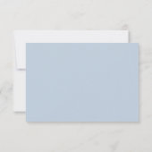 Dusty Blue White Cross Taufe RSVP Karte (Rückseite)