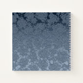 Dusty Blue White Elegant Wedding Monogram Notizblock (Rückseite)