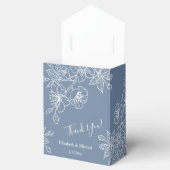 Dusty Blue White Floral | Custom Wedding Geschenkschachtel (Geöffnet)