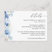 Dusty Blue & White Floral Details Begleitkarte (Vorderseite)