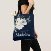 Dusty Blue & White Floral- Navy Tasche (Von Nahem)