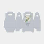 Dusty Blue White Floral Religious Cross Baptism Geschenkschachtel (Ungefaltet)