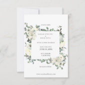 Dusty Blue & White Floral Save the Date w Foto (Vorderseite)