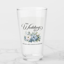 Dusty Blue White Floral Wedding Gevor Glas