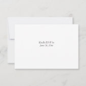 Dusty Blue & White Floral Wedding RSVP 3 Meetingka (Rückseite)