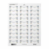 Dusty Blue White Gold Floral Wedding Address (Vorne)