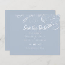 Dusty Blue White Magnolias Wedding