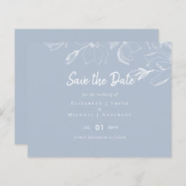 Dusty Blue White Magnolias Wedding
