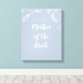 Dusty Blue White Magnolias Wedding Leinwanddruck (Insitu (Holzboden))