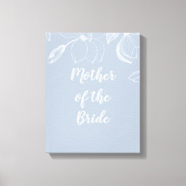 Dusty Blue White Magnolias Wedding Leinwanddruck