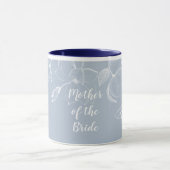 Dusty Blue White Magnolias Wedding Tasse (Zentrum)