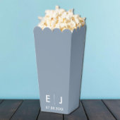 Dusty Blue & White Monogram Wedding Geschenkschachtel