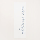 Dusty Blue & White Personalisiert Reversible Yogamatte (Rückseite)