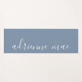 Dusty Blue & White Personalisiert Reversible Yogamatte (Vorderseite (Horizontal))