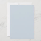 Dusty-Blue-White-Schrift-Hochzeit Einladung (Rückseite)