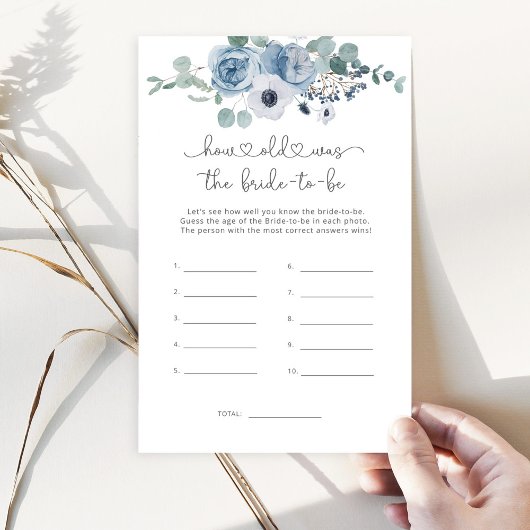 Dusty blue Wie alt war die Braut, um Spiel zu werd