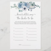 Dusty blue Wie alt war die Braut, um Spiel zu werd (Vorderseite)