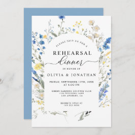 Dusty Blue Wild Blume Probe Einladung