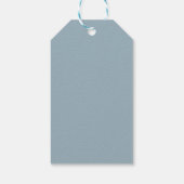 DUSTY Blue Wildblume Baby Dusche Vielen Dank Geschenkanhänger (Rückseite)