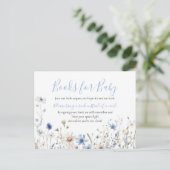 Dusty Blue Wildblume Baby in Bloom Books for Baby Postkarte (Stehend Vorderseite)