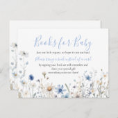 Dusty Blue Wildblume Baby in Bloom Books for Baby Postkarte (Vorne/Hinten)