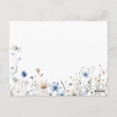 Dusty Blue Wildblume Baby in Bloom Books for Baby Postkarte (Rückseite)