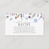 Dusty Blue Wildblume Bitte ein Rezept mitbringen Begleitkarte (Vorderseite)