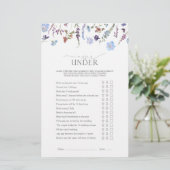 Dusty Blue Wildblume Brautparty Game (Stehend Vorderseite)
