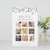 Dusty Blue Wildblume Brautparty Game (Stehend Vorderseite)