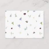 Dusty Blue Wildblume Brautparty Game Begleitkarte (Rückseite)