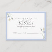 Dusty Blue Wildblume Brautparty Game Begleitkarte (Vorderseite)