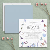 Dusty Blue Wildblume Brautparty per Mail Einladung