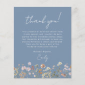 Dusty Blue Wildblume Brautparty Vielen Dank (Vorderseite)