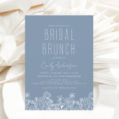 Dusty Blue Wildblume Bridal Brunch Brautparty Einladung