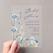 Dusty Blue Wildblume Bridal Dusche Einladung (Insitu (Handheld))