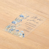 Dusty Blue Wildblume Bridal Dusche Einladung (Ablage )