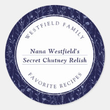 Dusty Blue Wildblume Family Recife Food Label