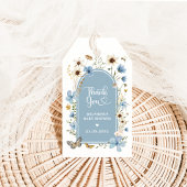 Dusty Blue Wildblume Garden Baby Shower Favoriten Geschenkanhänger