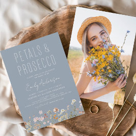 Dusty Blue Wildblume Petals & Prosecco Foto